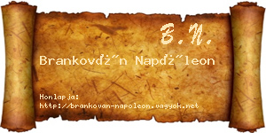 Brankován Napóleon névjegykártya